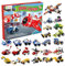 D-FantiX Weihnachts-Adventskalender, Kids Building Toys Adventskalendermit Fahrzeugen Pull Back Cars Construction Toys 24 Tage Count Down Geschenk