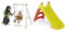 Smoby- Baby Swing Columpio bebé, 120 x 124 x 120 cm (Lysol 310046) + 310270 Tobogán pequeño XS verde y rojo (+3 años), Color (310270)