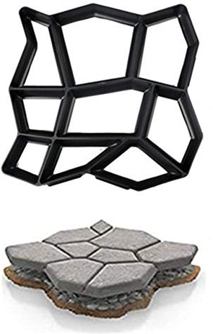 RRMMAN Stampi per calcestruzzo, grandi forme e forme in cemento, RReusable Patio, per pavimentazione fai da te, mattoni, trampolino di lancio (A)