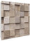 banjado® Großer Schlüsselkasten Glas/Schlüsselbox 30cm x 30cm mit 50 Haken - Motiv Bauklötze Relief/Schlüsselkasten modern für Schlüsselaufbewahrung mit beschreibbarer, magnetischer Glastür