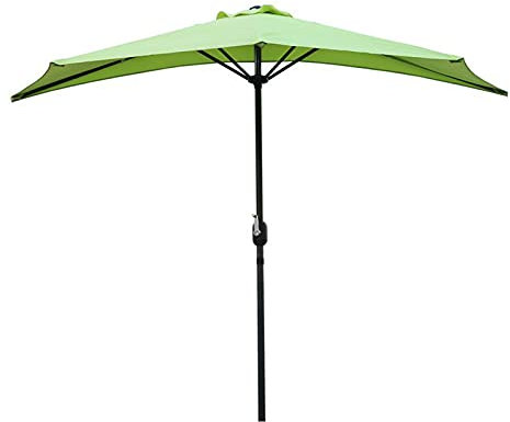 CHIPS 270cm/300cm Halbrund Sonnenschirm, Marktschirm,Terrassenschirm mit Kurbel für Garten,Terrassen,Höfe,Schwimmbäder,mit UV-Schutz 50+