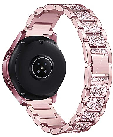AISPORTS Kompatibel mit Amazfit GTS 2/GTS 2e/GTS/GTR 42mm Armband für Damen, 20mm Schnellverschlussarmband Bling Glitter Diamond Schmuckarmband Metallarmband Ersatzarmband für Amazfit Bip/Bip Lite