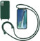 GoodcAcy Funda con Cuerda para Samsung Galaxy Note 20,Carcasa Silicona Líquida Correa Colgante Ajustable Collar Correa de Cuello Cadena Cordón Case para Samsung Galaxy Note 20,Verde