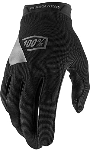 100% GUANTES Unisex Ridecamp Youth Gloves Black/Charcoal-L Handschuhe, Schwarz, L