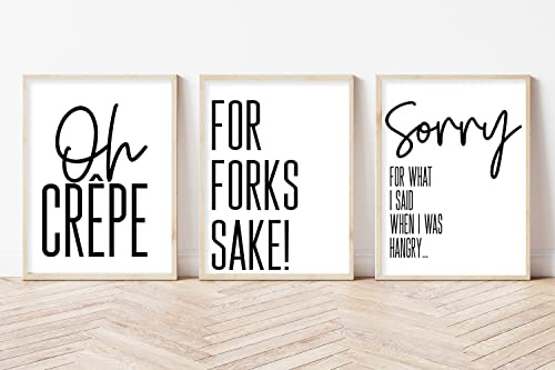 Prints Only BCB2 Wandposter für die Küche, 3 Stück