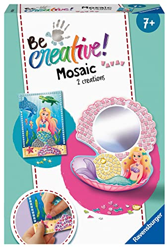 Ravensburger 18348 BeCreative Mosaik Meerjungfrau, DIY für Kinder ab 7 Jahren