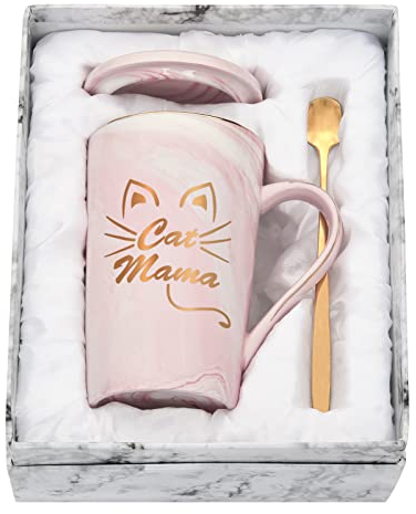 Joymaking Cat Mama Kaffeetasse Geschenk für Frauen, Geschenk für Mama, lustige Geschenke für Katzeliebhaber, Cat Mmama Muttertag Weihnachten Geburtstag Geschenke für Mama Cat Mum Tasse 14oz