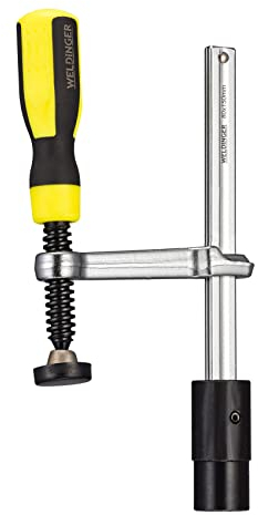 WELDINGER Schweißtisch Schraubzwinge pro mit 2-Komponenten-Griff 80x150 mm, 28mm WELDINGER