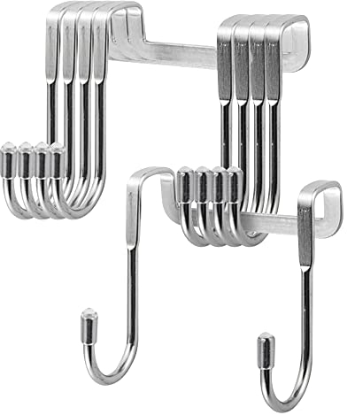 HLIWS Gancho de toalla para ducha-5 Piezas 2cm ganchos para toallas de baño,para Colgar Toallas de Baño y Cocina(En forma de S)