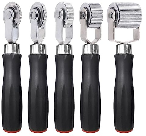 Swpeet 5Pcs 5Sizes Car Sound Deadening Roller Set, Auto Lärm Roller Auto Sound Deadener, Metall-Installationswerkzeug für Auto Auto Sound Deadener, Installationswerkzeug Rolling Wheel Interior