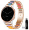 Gheper 18MM Allgemeine Harz Edelstahl Uhrenarmband Kompatibel mit Garmin Vivoactive 4S/Vivomove 3S 39mm/Venu 2S/Forerunner 255S Musik Smartwatch Armband Ersatz Metall Armband