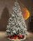 Asinse 7ft Pre-Lit Snow Flocked Christmas Tree with 450 Chasing Warm LED Lights - Premium Artificial Spruce Hinged Xmas Tree