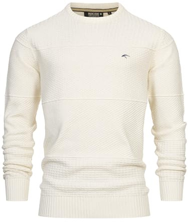 Indicode Herren Injustice Pullover Strickpullover mit Rundhals-Ausschnitt | Klassischer Herrenpullover für business und Alltag, Strickpullover, Troyer, Freizeitpullover, Basic Pullover für Männer