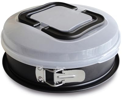 Barazzoni, Tortiera Apribile Ø26cm con Coperchio, Carbon Steel, Antiaderente, Made in Italy