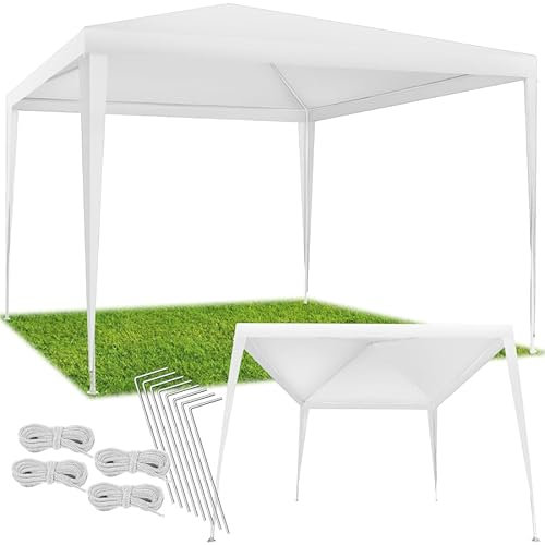 tectake® Tonnelle de Jardin Barnum 3x3 m autoportée Anti-UV Tente de réception Tente de Jardin, Structure en Acier, Bâche de Toit Incluse Tonnelle terrasse Exterieur - Plusieurs Couleurs