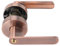 BAOFUYA High Strength Copper Passage Door Lever Set, Comfortable Grip Entry Handle with Rust Resistance for Hallway Closet, Bedroom, Copper Color