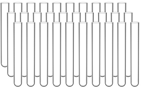 stonylab Glas-Teströhrchen, Transparente Borosilikatglas-Rundbodenröhrchen mit 20 mm Durchmesser und 150 mm Länge für Laborgebrauch, 30er Pack
