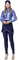 IBTOM CASTLE Muslimische Bademode Badeanzüge Burkini Damen Muslim Langarm Top+Hosen+Hijab 3 Stücke Set Ganzkörper Badeanzug Floral Badebekleidung Rashguard Sets T-Navy-Blau 4XL