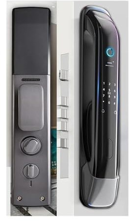 Tuya Zigbee、 Electronic Smart Door Lock 、Biometric Fingerprint Card Password Key Unlock 、USB Emergency Charge Digital Locks (Color : D3-Gray-6068S-Zigbee)