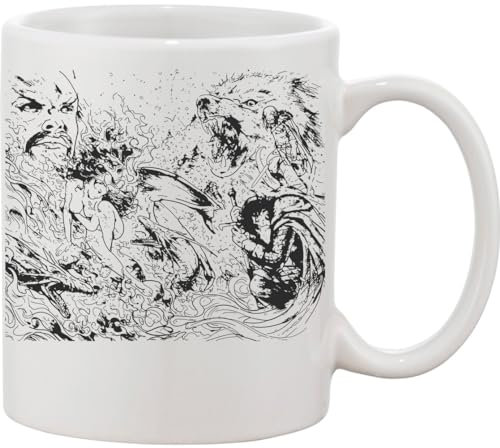 Stark Targaryen Lannister Dramatic Artwork Ceramic Mug White