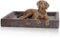 Knuffelwuff orthopädisches Hundebett aus Cord mit Handwebcharakter Santiago XL 105 x 80cm Braungrau - Abnehmbarer Bezug - waschbar - für große, mittelgroße und kleine Hunde