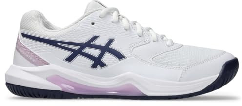 ASICS Women's Gel-Dedicate 8 Tennis Shoes, White/Indigo Fog, 6 Wide