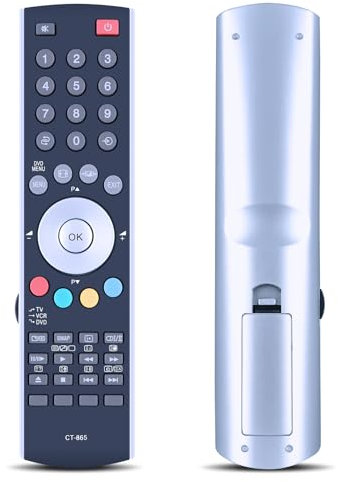 TCNOUMT Ersatz CT-865 Fernbedienung Passend für Toshiba TV CT865 32-WL68P 15V300PG 15VL56B 15VL63G 17WL56B 20W300PG 20VL63B 20WL56B 26WL65G 26WL66Z 30WL46B 32WL66P 32-WL66Z 32A3000PG