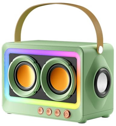 Jrpzcv Haut-Parleur de Caisson de Basses Bluetooth Portable sans HiFi Sound Audio Box Mini Haut-Parleur Bluetooth sans Mp3 Vert