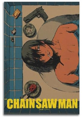 RISUANHENM Chainsaw Man Poster Room Decor Artistic Poster for Room Aesthetic Canvas Wall Art Bedroom Decor 12x18inch(30x45cm) Unframe-style