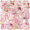 50Pcs Aesthetic Stickers, Fairy Tale Graffiti Girly Stickers for Adults, Self-Adhesive Vinyl Sticker, Cute Pink Sticker, for Laptop Skateboard, Helmet, Guitar