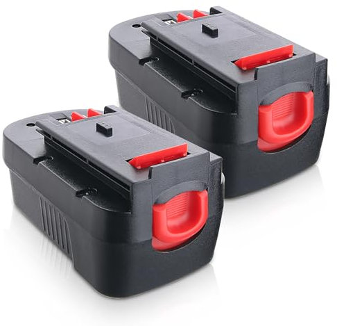 Lot de 2 outils électriques sans fil 18 V 4,8 Ah HPB18 de rechange pour outils électriques sans fil Black and Decker compatibles avec batterie Ni-MH Black and Decker HPB18 FS18BX A18 FS18FL FSB18