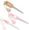 LOORGVEL Limas de Uñas Cartoon 3 Pcs Limas para Uñas Decorativas Herramienta para Manicura para Mujeres Diseño Adorable Casa y Viaje
