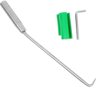 Herramienta 1pieza de Inoxidable Acero Plata para Atar Cables | Gancho para Puerta, Bolas de Acero Giratorias 360°, Punta Fina Cónica Templada