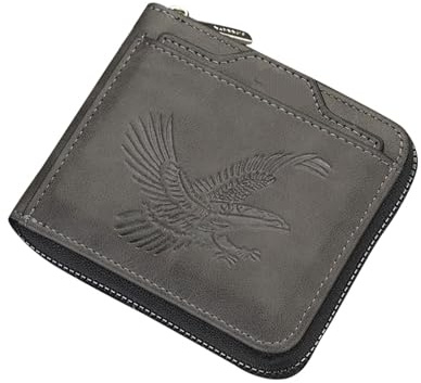 Portefeuille Homme Porte Monnaie Homme Portemonnaie pour Holster Feuille Cuir Carte Wallet Grise 3 Volets Personnalisé Veritable Décontracté Grand Format Cartes Véritable Mini Portefeuilles Et