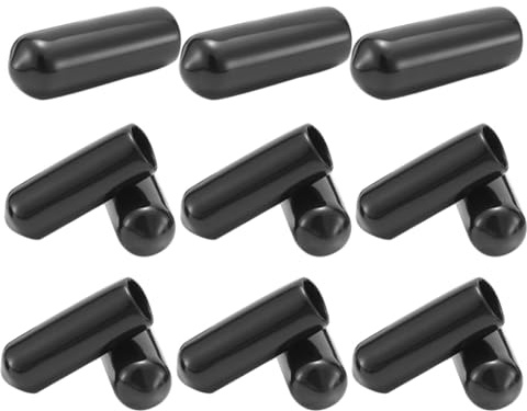 Gummiendkappen 8mm Schwarz, 15 Stück Nagelschutz für Camping