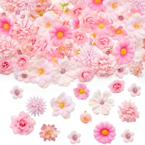 Tazuxetuqe 100 Pezzi Mini Teste Di Fiori Rosa Finti Teste Di Fiori Piccole Rose Di Seta Peonie Artificiale Margherite Per Fai Da Te Ghirlande
