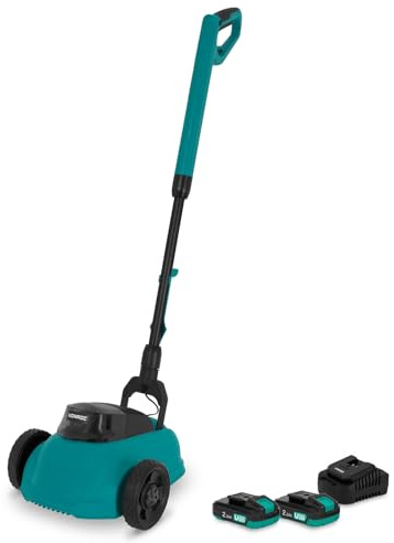 Vonroc Mini Akku Rasenmäher 20V - 22cm Schnittbreite, einstellbare Schnitthöhe 30-50MM - Akku Sichelmäher für kleine bis mittlere Flächen | ohne Akku und Ladegerät (inkl. 2X 2,0AH Akku)