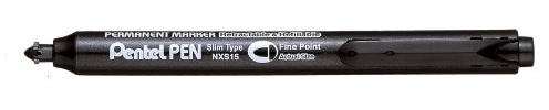 Pentel NXS15-AO Permanent-Marker SUPER COLOR, feine Spitze Silber
