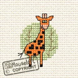 Mouseloft Mini Cross Stitch Kit - Giraffe, At the Zoo Collection