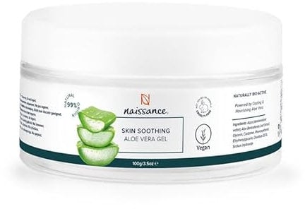 Naissance Gel de Aloe Vera (No. 707) 100g - Refrescante, Calmante e Hidratante, Aftersun, Para Todo Tipo de Piel, Rostro, Cuerpo y Cabello