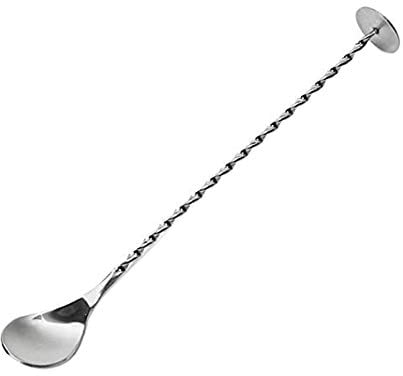 Twisted Mixing Spoon 28cm by bar@drinkstuff - 11 Inch Mixing Spoon, Long Cocktail Spoon, Bar Spoon