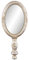 Clayre & Eef 62S007 Spiegel/Handspiegel Silber/Make Up Spiegel Vintage/Landhausstil 12 * 3 * 27 cm
