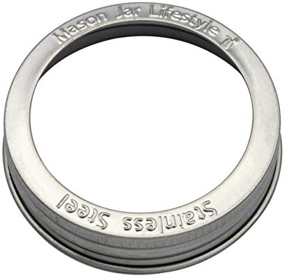 Stainless Steel Rust Proof Bands/Rings for Mason, Ball, Canning Jars (5 Pack, Regular Mouth)