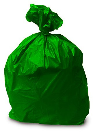 The Chemical Hut x100 Green Coloured Strong Colour Coded Refuse Sacks Bags Bin Liners Rubbish Bags