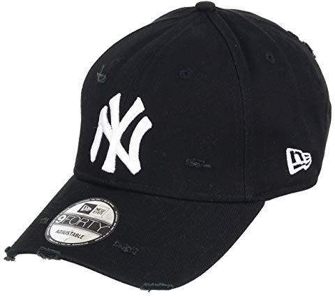 New Era New York Yankees Schwarz Cap verstellbar 9Forty Distressed Herren Damen - One-Size