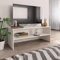 Tidyard Meuble TV en Aggloméré Design Elégant Blanc 100 x 40 x 40 cm