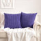 FY FIBER HOUSE 2er Set gemütliche Kissenbezüge in Maiskornform, dekorative quadratische Zierkissenbezüge für Couch, Bett, Sofa, 50x50, Lavendel