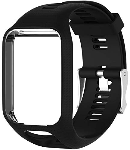 Shieranlee Uhrenarmband kompatibel for Tomtom Watch, Uhrenarmband Silikon Uhrenbänder für Tomtom Runner 2/ Runner 3/ Spark/Golfer 2 Sports GPS Running Smartwatch