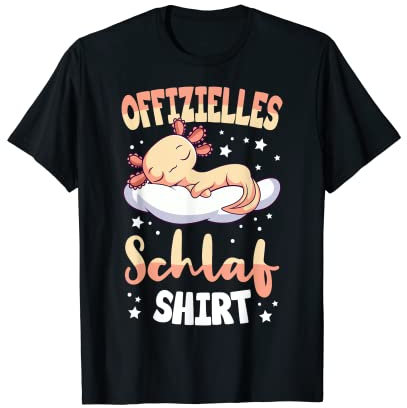 Offizielles Schlafshirt Axolotl Nachthemd Schlafen T-Shirt
