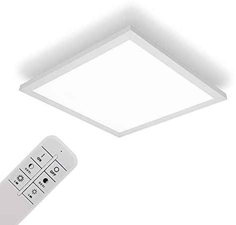 IMPTS LED Deckenleuchte Panel dimmbar 40x40 cm, 20W Extra Flache Deckenpanel Lampe, indirekter Deckenbeleuchtung, Farbtemperatur mit Fernbedienung einstellbar, Schlafzimmer Wohnzimmer Küche 3000-6500K
